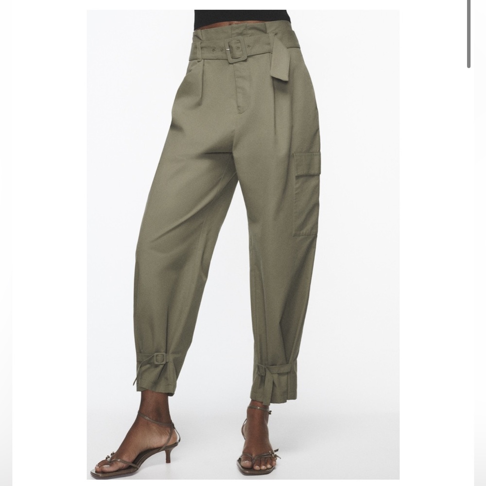 Zara cargo pants with belt